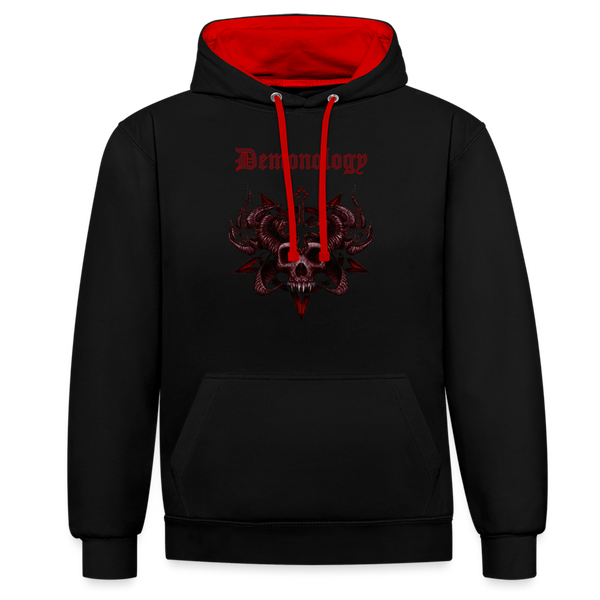 Aazel Contrast Colour Hoodie - Schwarz/Rot