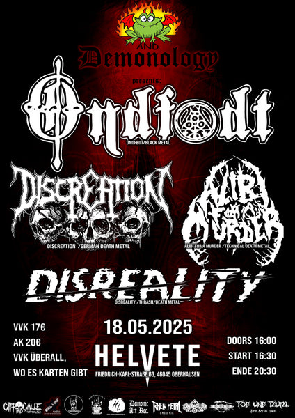 Demonology: Ondfødt + Discreation + Alibi For A Murder + Disreality
